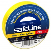 Изолента ПВХ желтая 15мм 20м SafeLine
