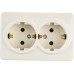 11-2205-02  ЭРА Розетка 2х2P+E Schuko, 16АХ-250В, ОУ, Эра Эксперт, сл.кость