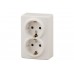 11-2206-02  ЭРА Розетка 2х2P+E Schuko со шторками, 16A-250В, IP20, ОУ, Эра Эксперт, сл.кость